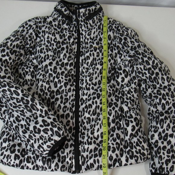 Bebe Women’s Cheetah Print Quilted Puffer Jacket Size S - Picture 12 of 12